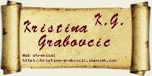 Kristina Grabovčić vizit kartica